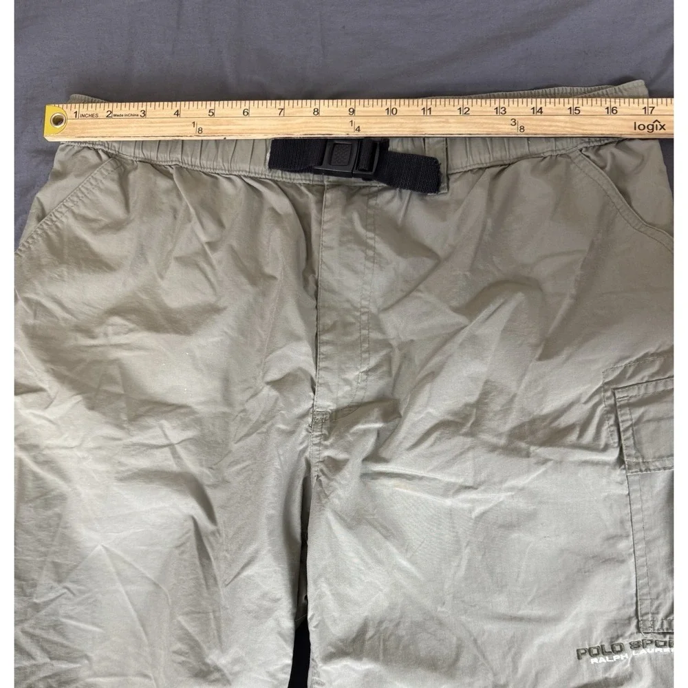 Polo Sport Ralph Lauren Cargo Shorts Men's Large‎ Light Green Belted 7